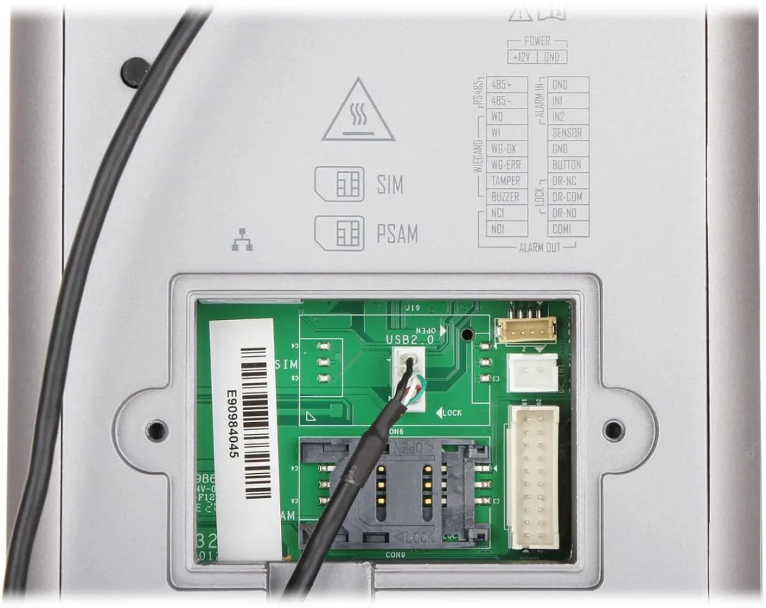 Hikvision DS-K1TA70MI-T Gezichtsherkenningsterminal - Temperatuurmeting - Zwart