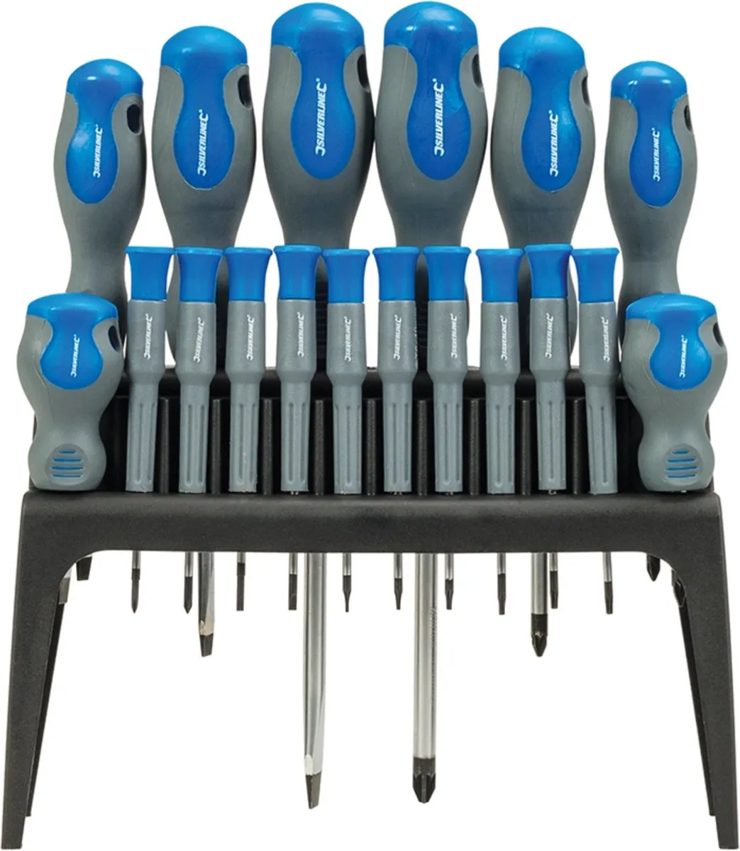 Silverline 18-delige Soft-Grip Schroevendraaier Set 633940