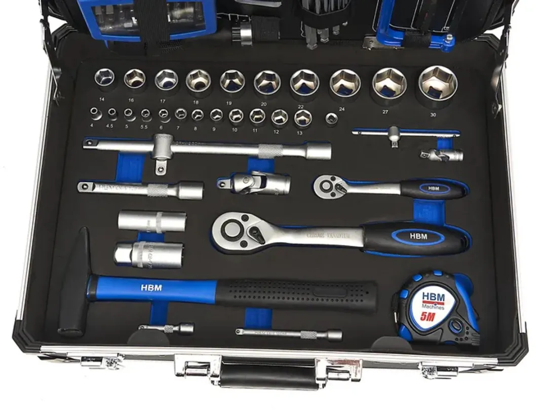 HBM H130953 Gereedschapskoffer 154-delig - Zwart - afbeelding 6 van 6