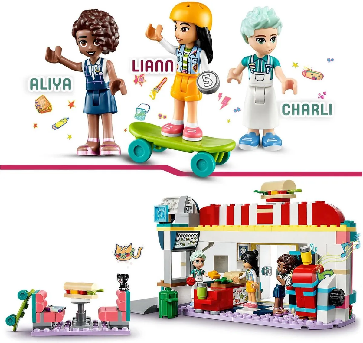 LEGO Friends Heartlake Restaurant 41728 - Multicolor - afbeelding 6 van 6