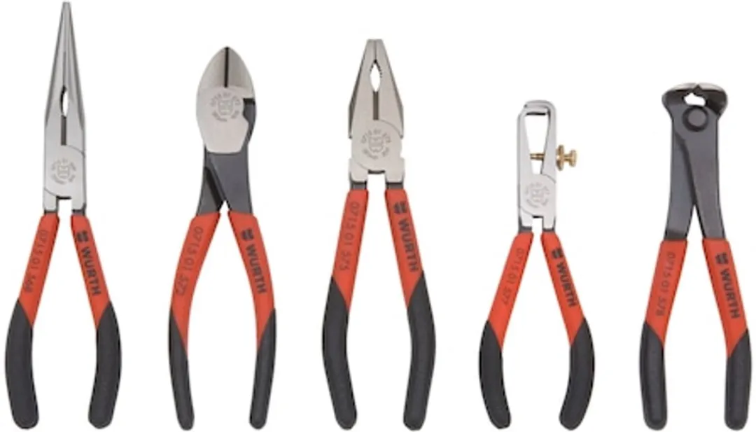 Würth Assortiment Tangen Tweevoudig Gedompeld - 1 Stuks - Rood/Zwart