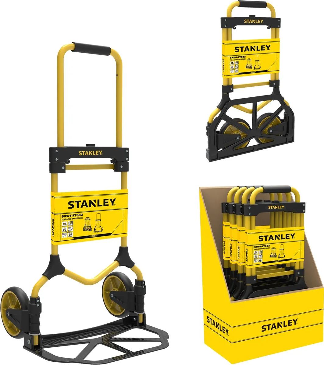 Stanley FT582 Opvouwbare Steekwagen - 90kg - Zwart/Geel