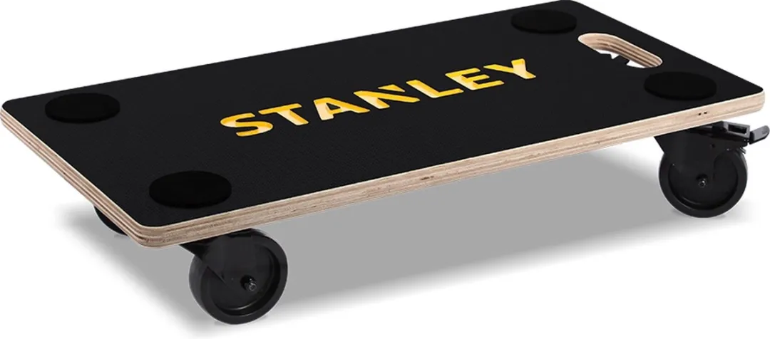 Stanley Transportroller 57x29 Multiplex - 200 kg - Zwart/Geel