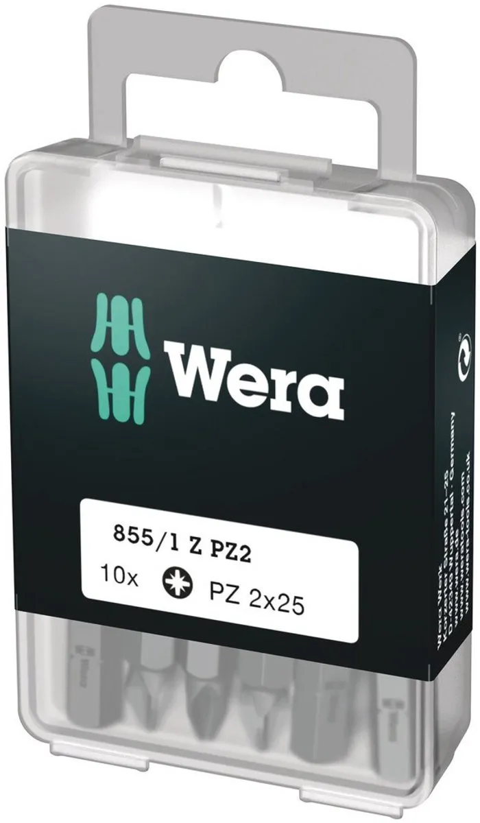 Wera PZ2 Pozidrive Bit 25mm - 10 Stuks