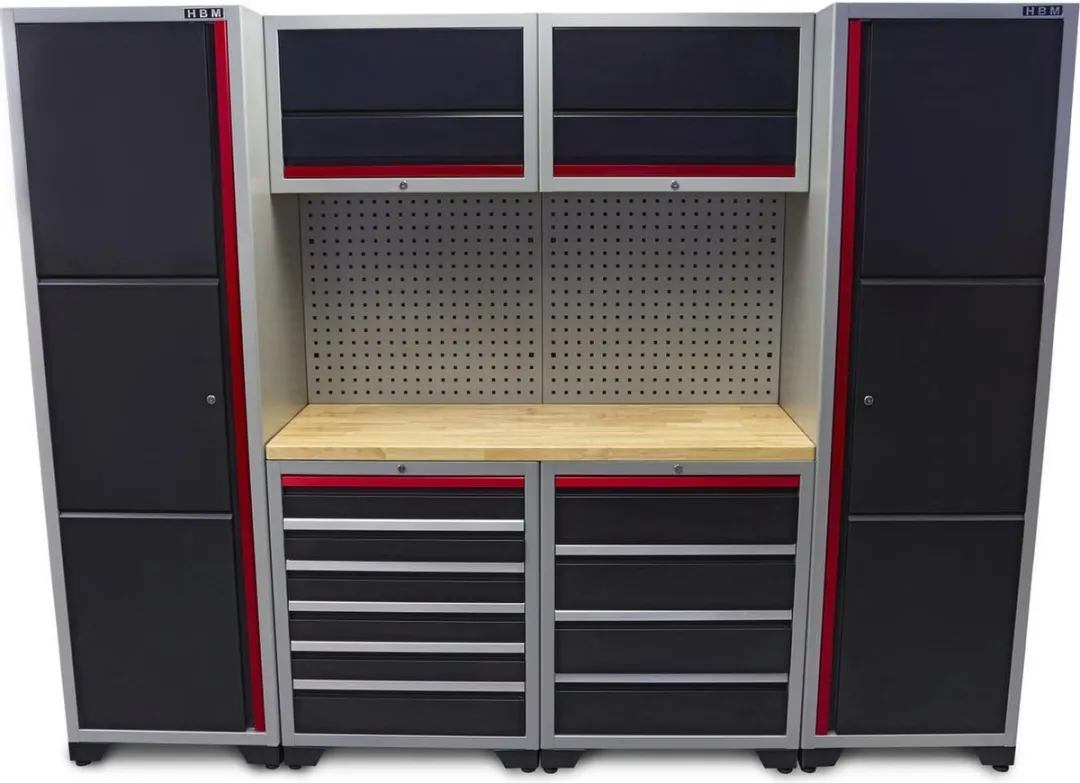HBM Machines 9 Delig Modulair Werkplaats Systeem - 10 Lades