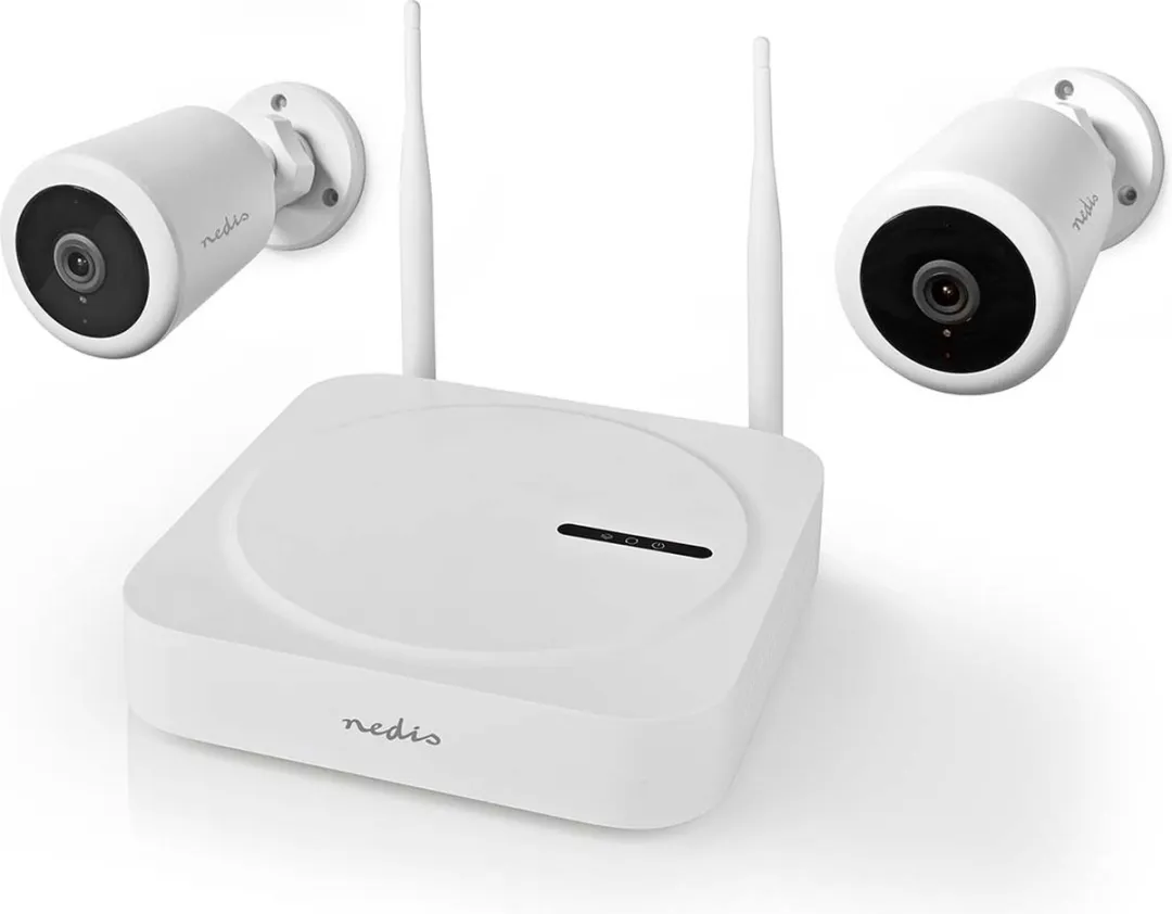 Nedis SmartLife SLNVR201CWT Draadloos Camerasysteem 2x Full HD - IP65 - Wit