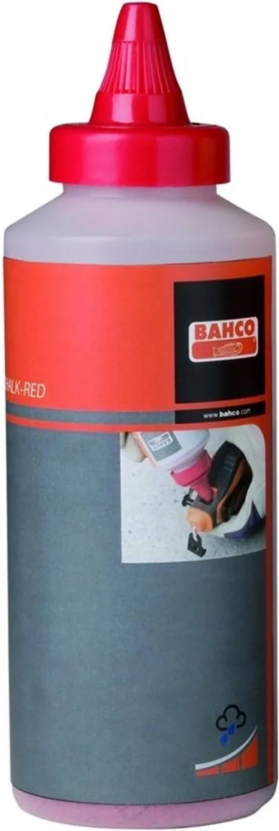 Bahco CHALK-RED Slaglijnpoeder - 227g Rood - afbeelding 3 van 3