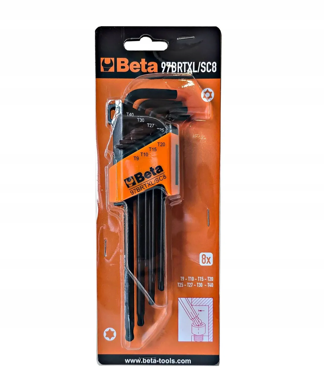 Beta Torx Inbussleutels 8-delig T9-T40 - 8 Stuks