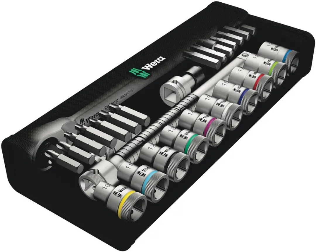 Wera Zyklop Metal 8100 SC 8 Dopsleutelset 1/2" - 28-delig