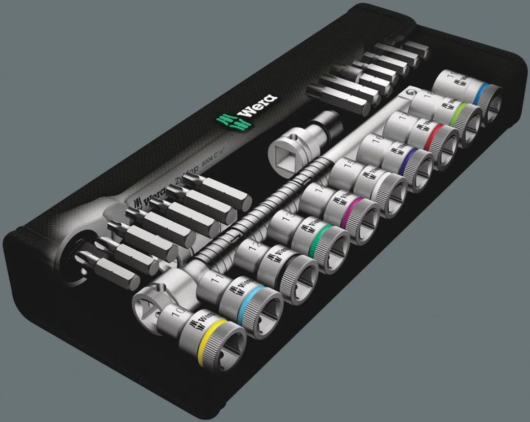 Wera Zyklop Metal 8100 SC 8 Dopsleutelset 1/2" - 28-delig