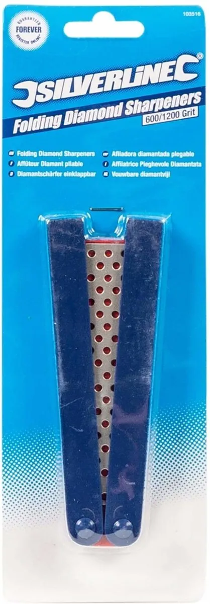 Silverline Vouwbare Diamant Wetsteen 600/1200 - 125x20mm