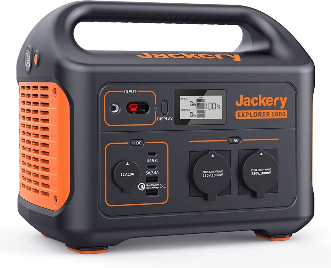 Jackery Explorer 1000 Powerstation - 1002Wh - 2x 100W Zonnepanelen