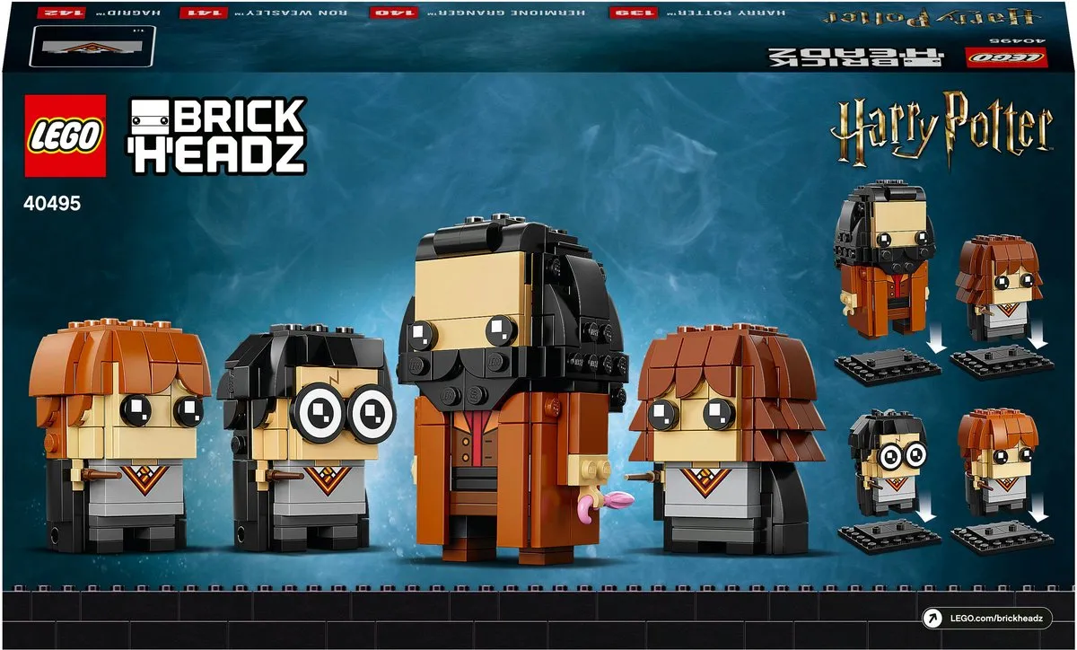 LEGO Harry Potter Brickheadz Harry, Hermelien, Ron & Hagrid 40495 - 466 Stukken - Meerkleurig
