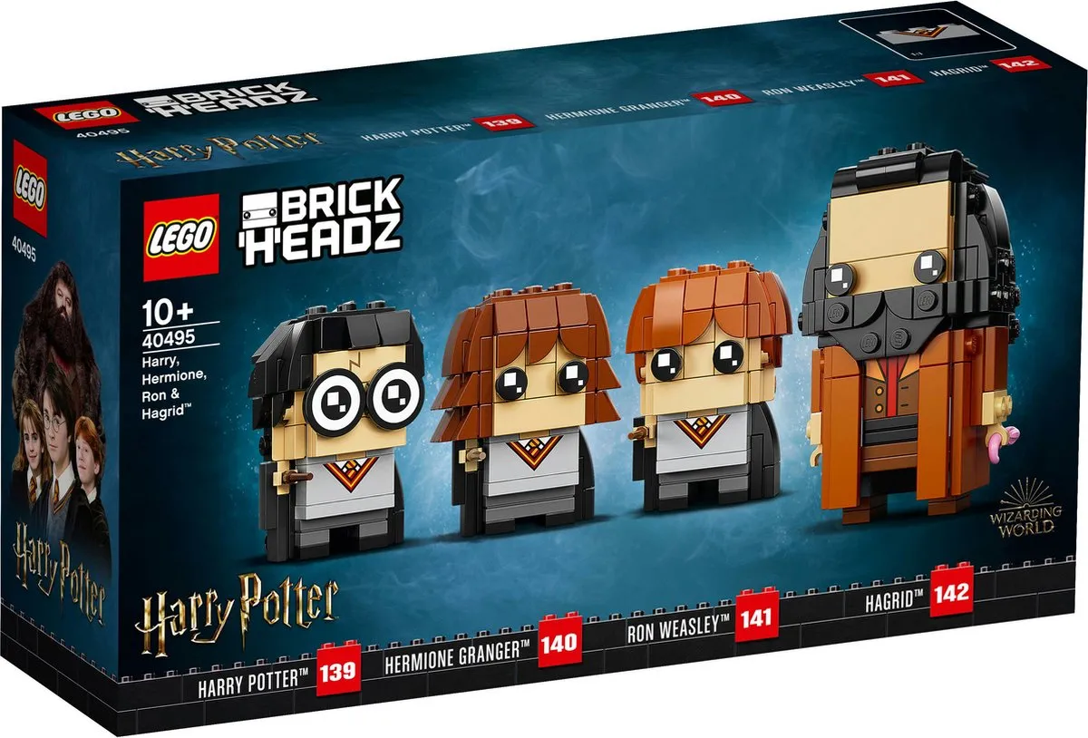 LEGO Harry Potter Brickheadz Harry, Hermelien, Ron & Hagrid 40495 - 466 Stukken - Meerkleurig - afbeelding 6 van 6
