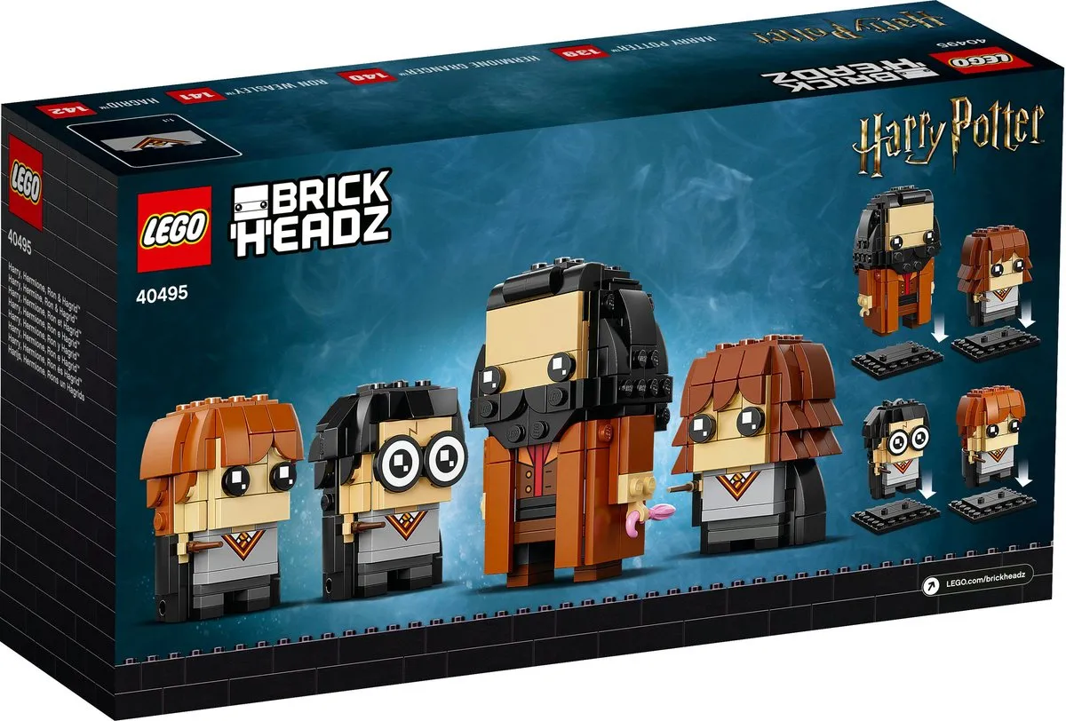 LEGO Harry Potter Brickheadz Harry, Hermelien, Ron & Hagrid 40495 - 466 Stukken - Meerkleurig