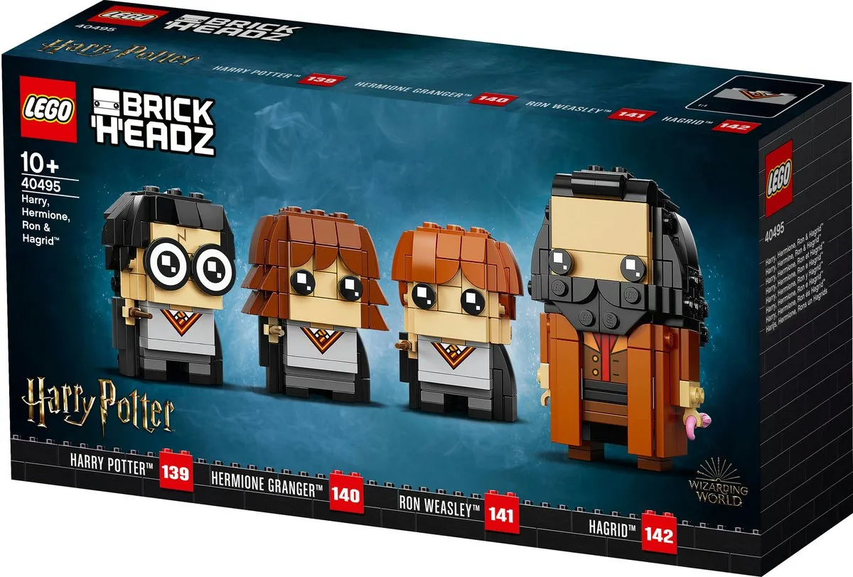 LEGO Harry Potter Brickheadz Harry, Hermelien, Ron & Hagrid 40495 - 466 Stukken - Meerkleurig