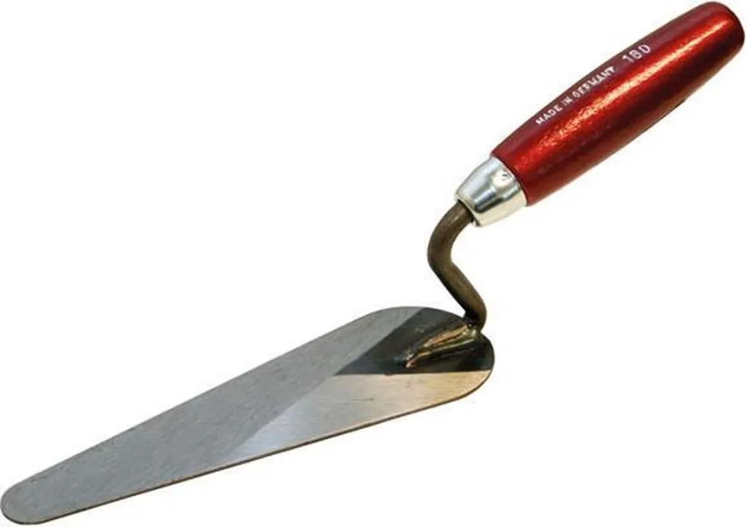 Jung-Henkelmann Kattetong Troffel 180x55mm RVS - Zilver/Rood