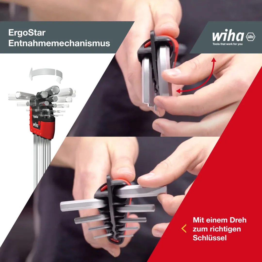 Wiha 369R H9 Inbussleutelset 1,5-10mm - 9-delig