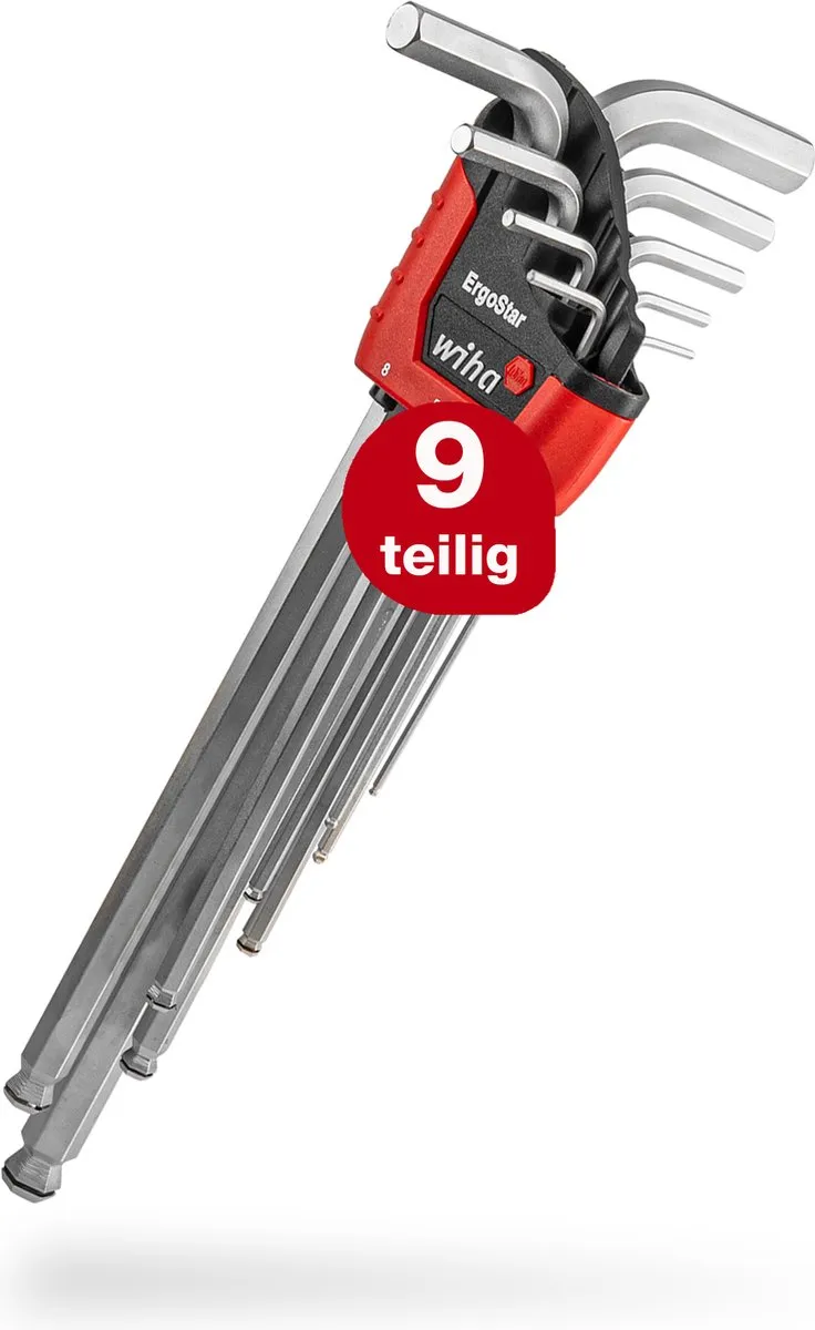 Wiha 369R H9 Inbussleutelset 1,5-10mm