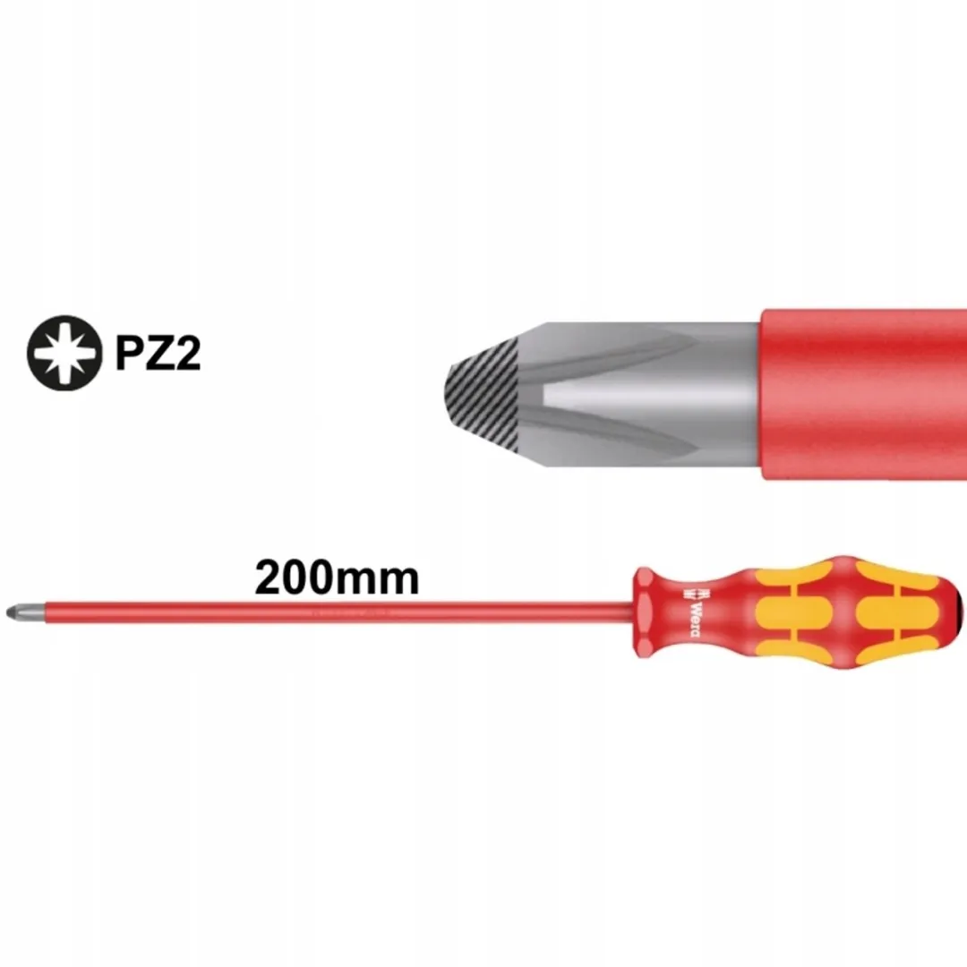 Wera VDE Pozidriv PZ2 Schroevendraaier 200mm