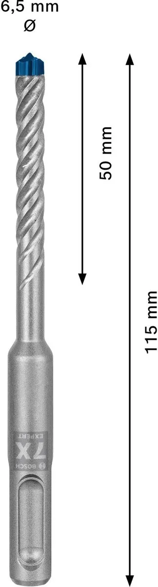 Bosch Professional EXPERT SDS plus-7X Hamerboor 6,5x50x115mm - afbeelding 4 van 6