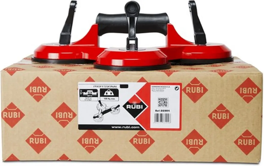 Rubi Zuignap 3 Noppen 12cm - 100kg - Rood