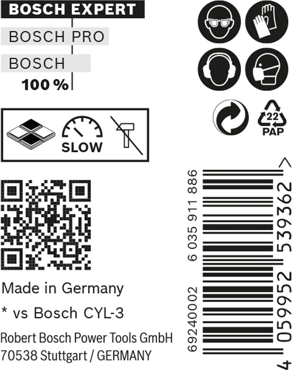 Bosch Professional EXPERT Univeelboor Cyl-9 Multiconstruction 10 stuks - 8x80x120mm