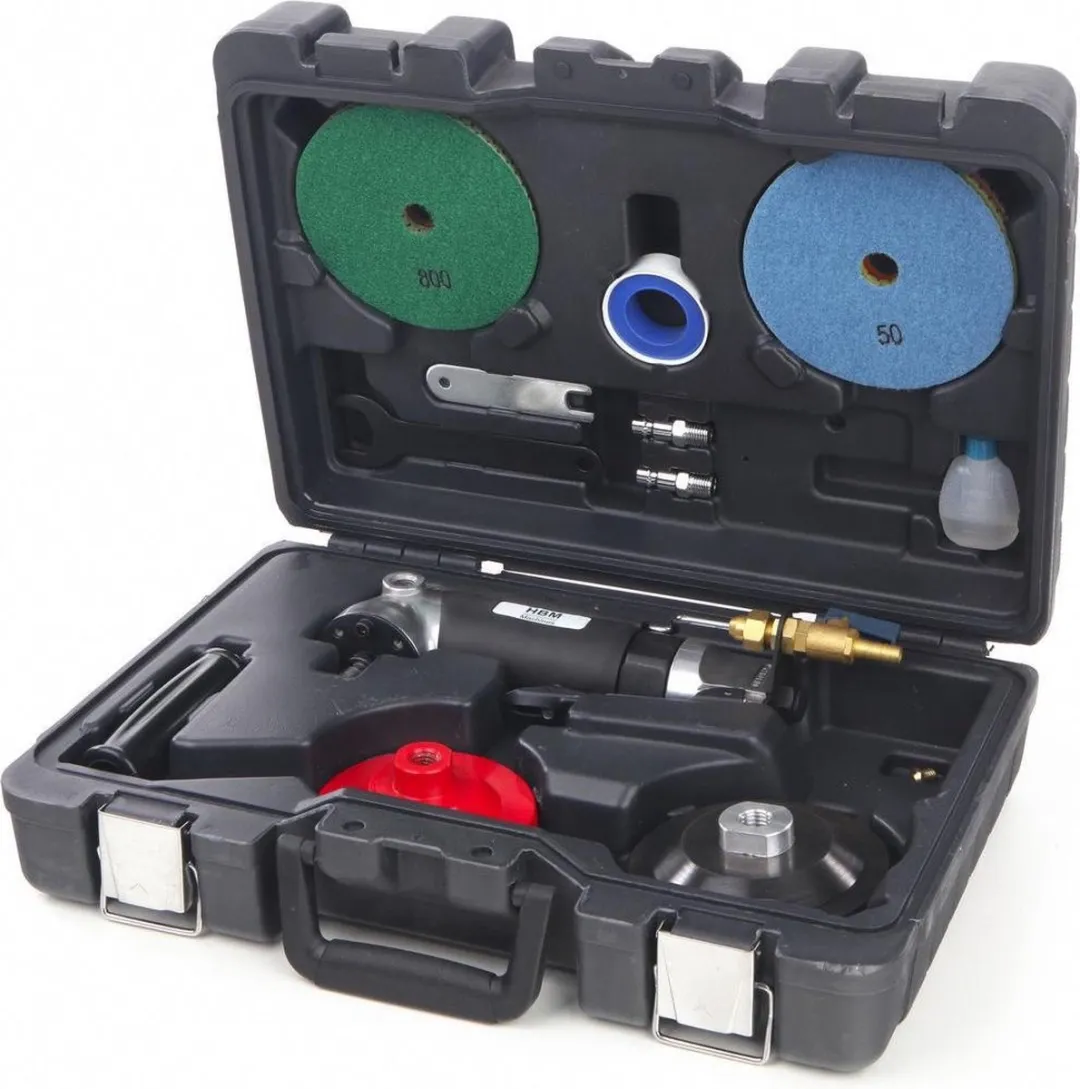 HBM 125mm Profi Natte Schuur- en Polijstmachine - 9 Accessoires