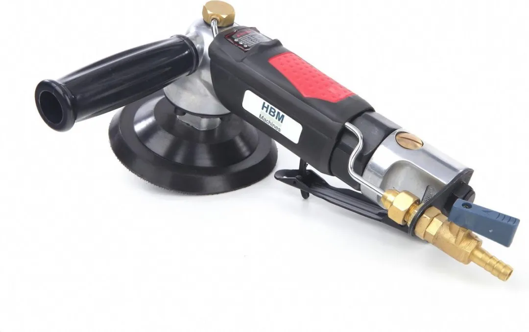 HBM 125mm Profi Natte Schuur- en Polijstmachine - 9 Accessoires