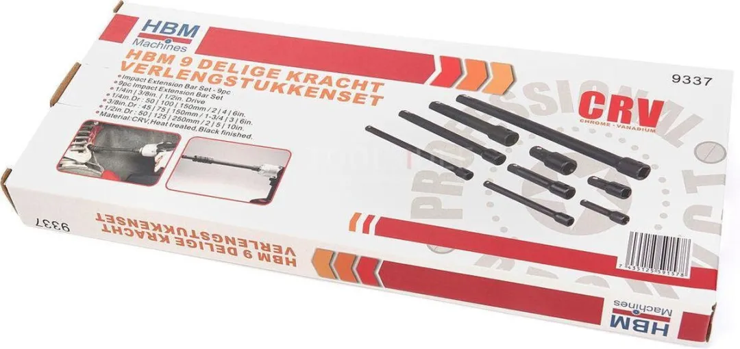 HBM 9-delige Kracht Verlengstukkenset