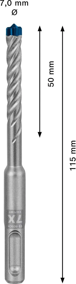 Bosch Professional EXPERT SDS Plus-7X Hamerboor 7x50x115mm - afbeelding 6 van 6