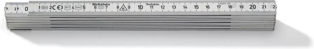 Hultafors Duimstok A 59 2m 10-delig HU150003 - Rood/Zwart/Zilver