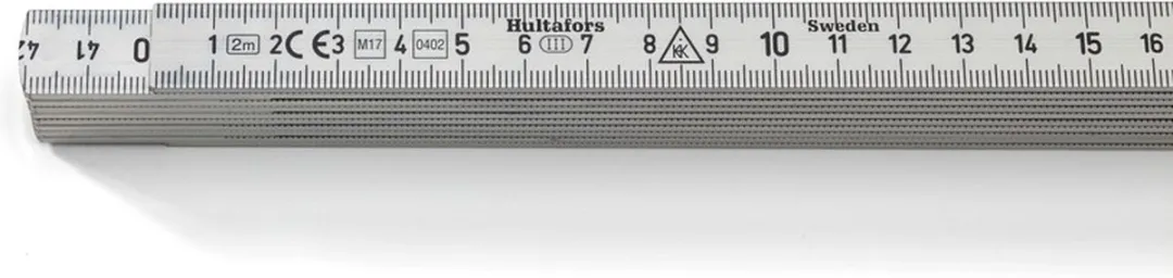 Hultafors Duimstok A 59 2m 10-delig HU150003 - Rood/Zwart/Zilver