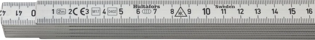 Hultafors Duimstok A 59 2m 10-delig HU150003 - Rood/Zwart/Zilver