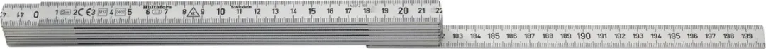 Hultafors Duimstok A 59 2m 10-delig HU150003 - Rood/Zwart/Zilver