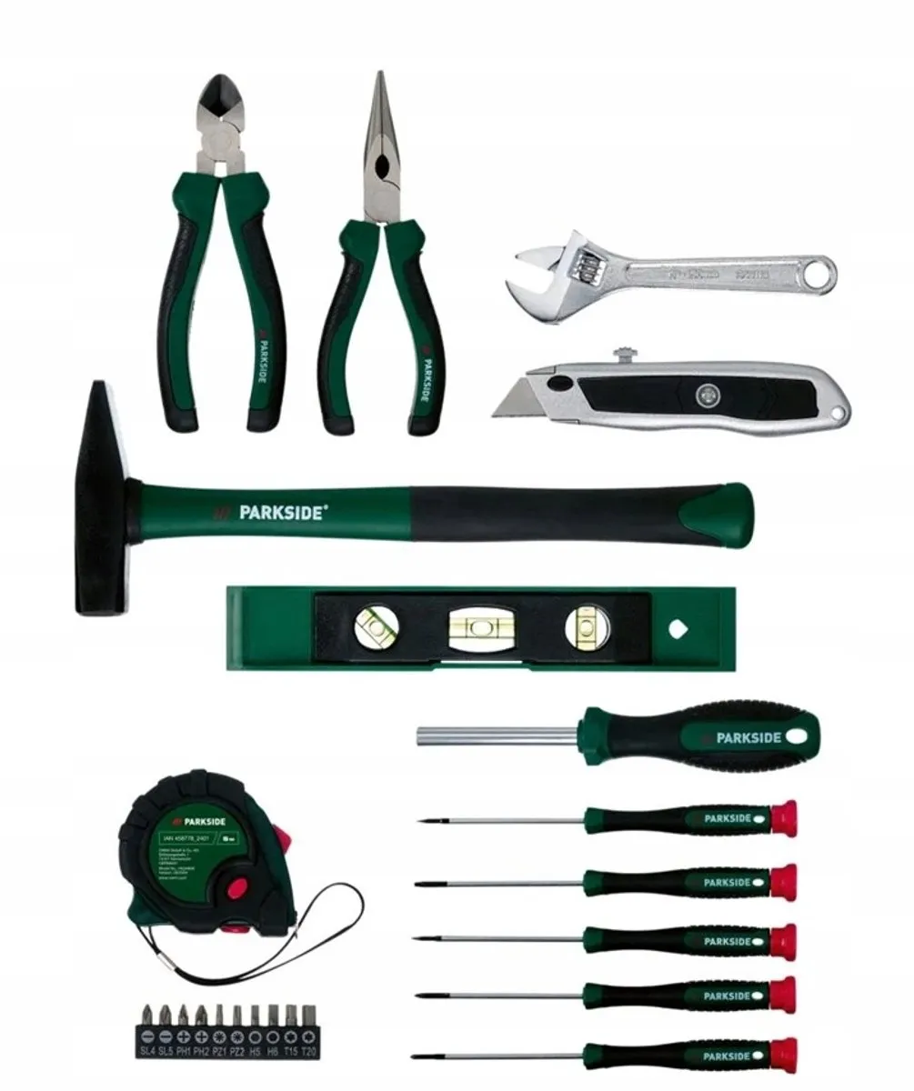 PARKSIDE Gereedschapset 23-delig - Combinatietangen, schroevendraaiers, hamer