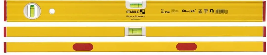 Stabila Type 80 ASM 19178 Metalen Waterpas 60cm - Met Magneet