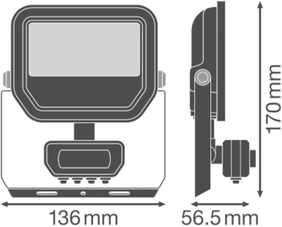 LEDVANCE Breedstraler 8W 1100lm Warm Wit - IP65 Bewegings-/Lichtsensor