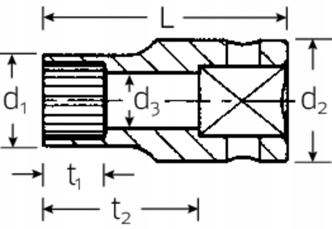 Stahlwille 3/8" Slagdop SPLINE-DR 7/16" (14mm)