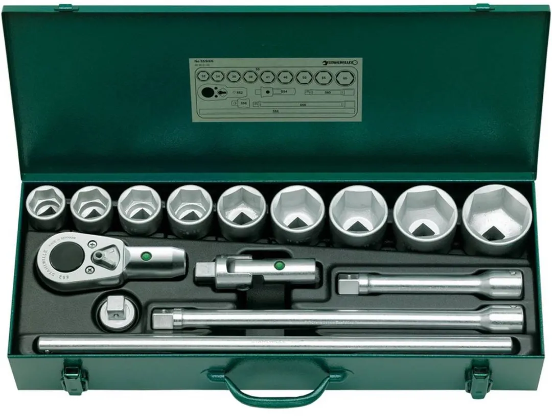 Stahlwille 55/9/6 N Dopsleutelset 3/4"