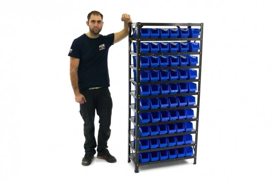 HBM Machines Bakkenkast Blauw - 60 Opbergbakken - afbeelding 6 van 6