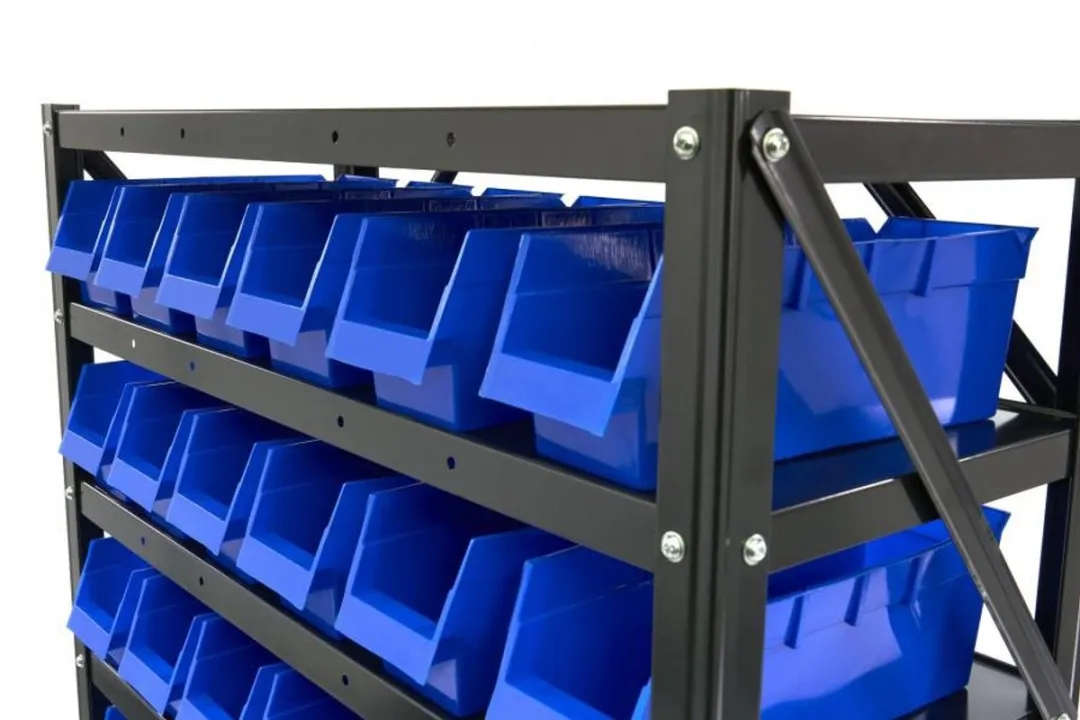 HBM Machines Bakkenkast Blauw - 60 Opbergbakken