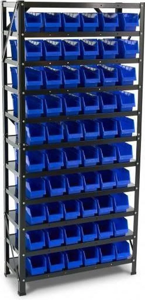 HBM Machines Bakkenkast Blauw - 60 Opbergbakken