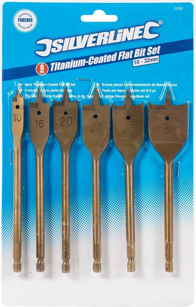 Silverline Titanium Speedboor Set 6-delig 10-32mm