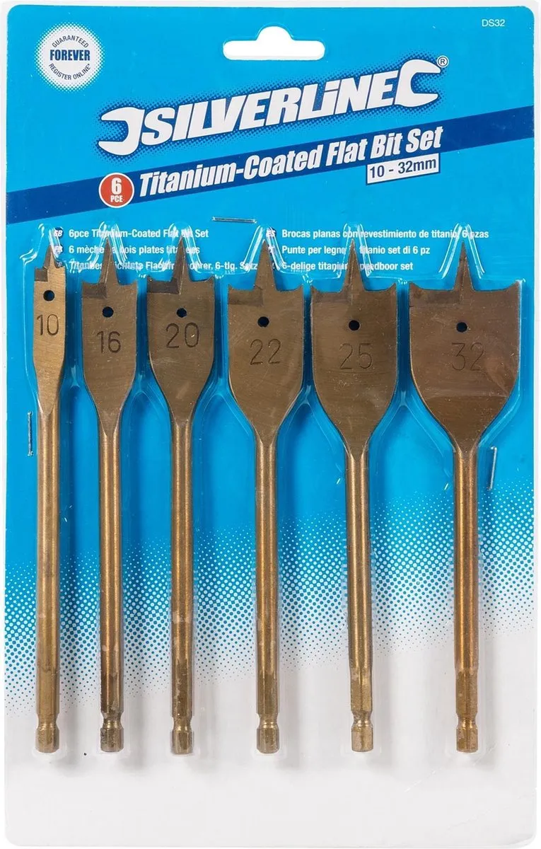 Silverline Titanium Speedboor Set 6-delig 10-32mm