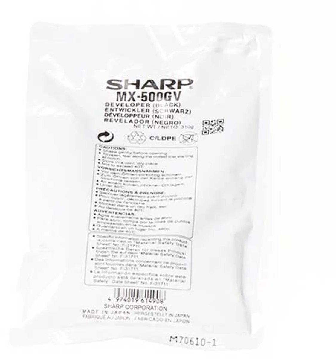 Sharp MX500GV Developer - 150.000/200.000 Pagina's Zwart
