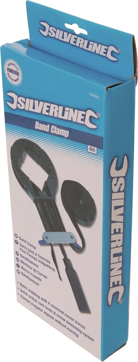 Silverline Bandspanner 4m - met hoekbeugels