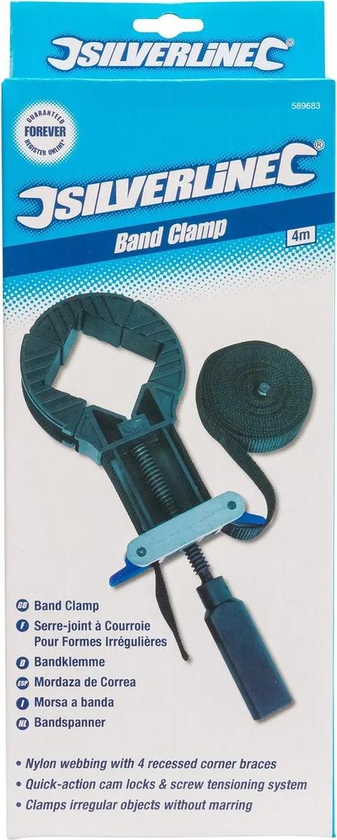 Silverline Bandspanner 4m - met hoekbeugels