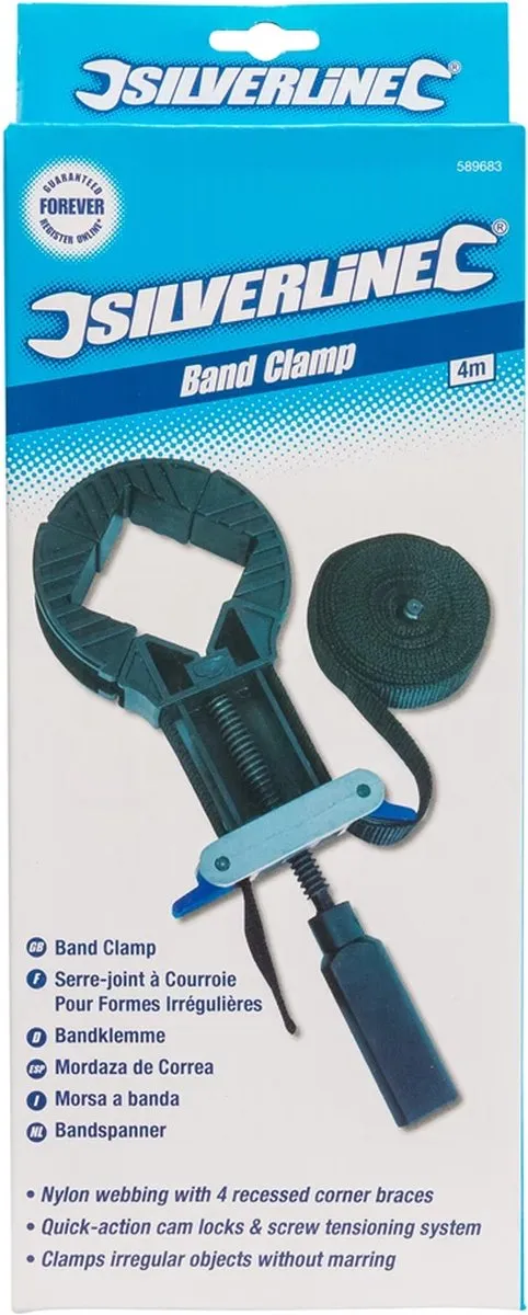 Silverline Bandspanner 4m - met hoekbeugels
