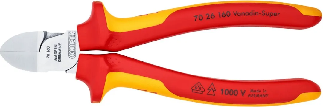 Knipex 7026160 Zijsnijtang 160mm - Verchroomd